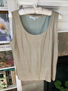 St. John Neutral Beige Knit Tank Top